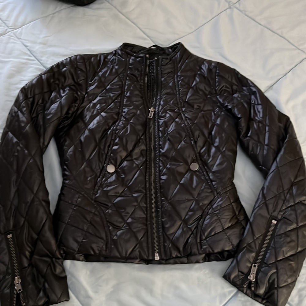 H&M Thin Puffer Jacket Black Size 2